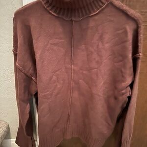 Brown turtle neck sweater